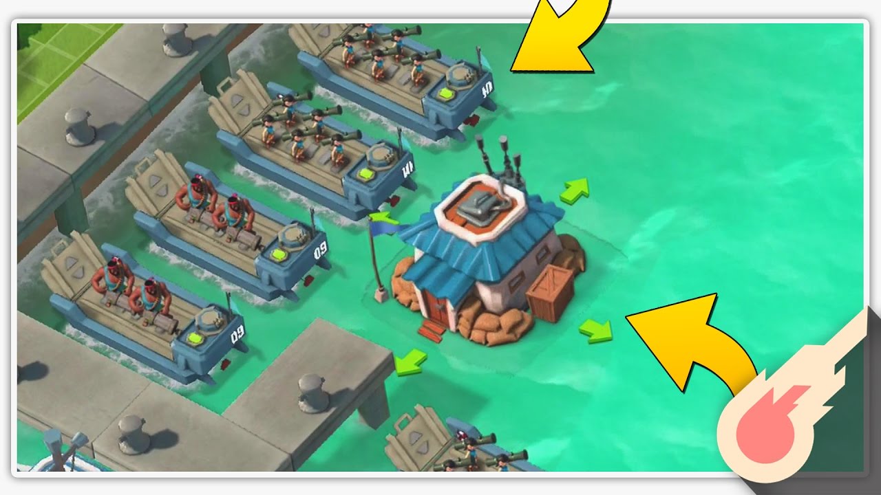 Best Boom Beach Attack Strategy for HQ 5 to HQ 13 (F2P #7) high level enemies
