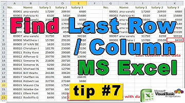 how to find last row or column in excel - BasicTip#7