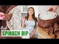 BEST Spinach Dip | Cold Spinach Dip In Bread Bowl