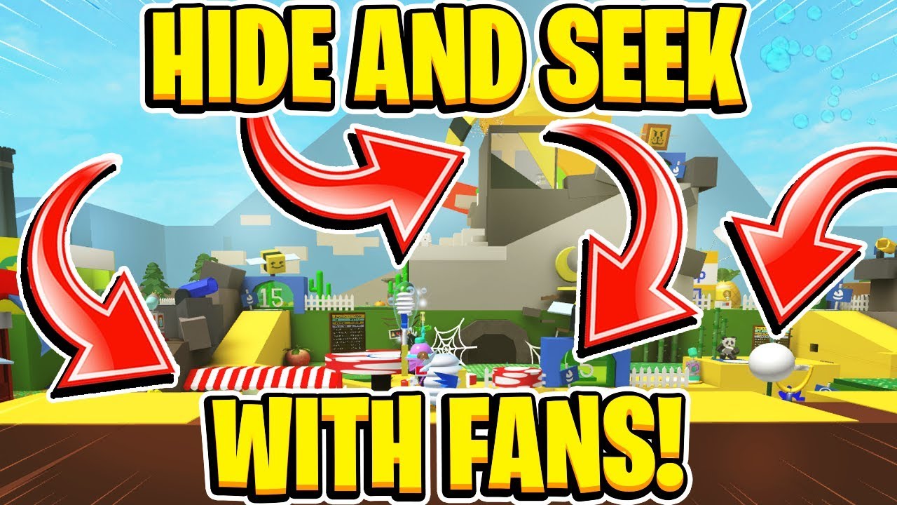 More Epic Hide And Seek With Fans In Roblox Bee Swarm Simulator