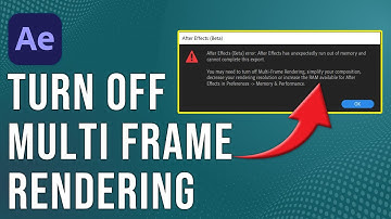 How To Turn Off Multi Frame Rendering In After Effects (Disable Multi Frame Rendering After Effects)