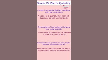 Scalar vs Vector Quantity #reels #science #explorepage #physics #sciencenotes #shortsvideo