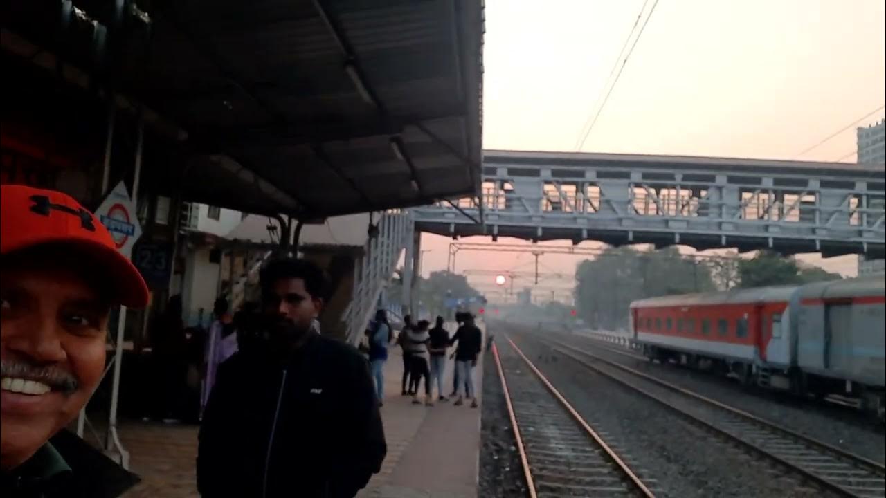Early Morning Central Railway Hadapsar Station Sunrise Rail Traffic