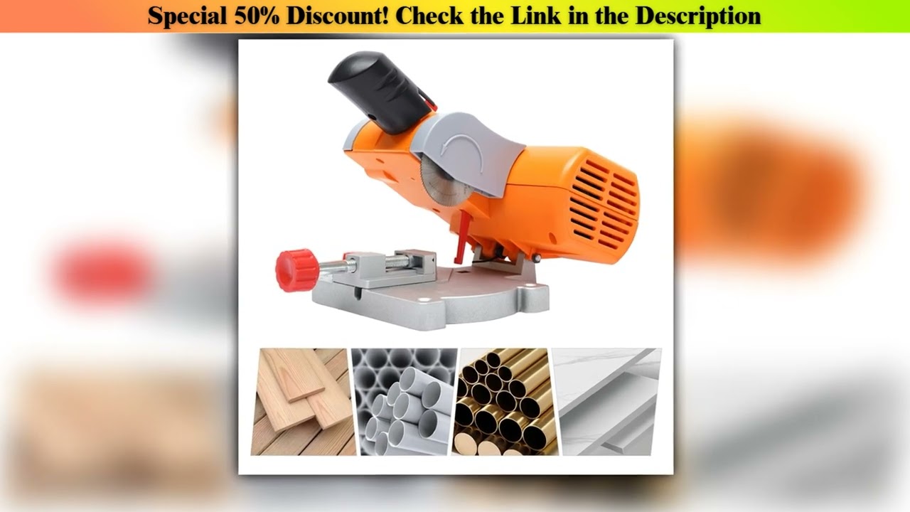 Top 7800RMin Cutoff Saw Adjustable 45 Degree Cutting Tool Mini Benchtop Cutoff Chop Saw for