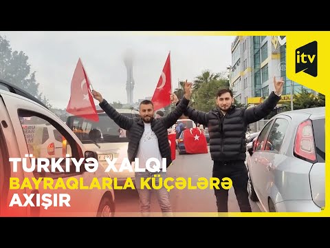 Türkiyə xalqı Ərdoğanın prezident seçilməsini küçələrdə bayram edir