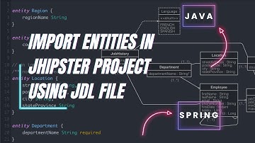 Import entities in JHipster project using JDL file