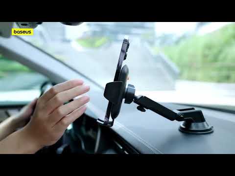 Відео: Універсальний автотримач Baseus UltraControl Go Series Clamp-Type Phone Holder (Suction Cup Version) Cluster Black (C40361600111-00)