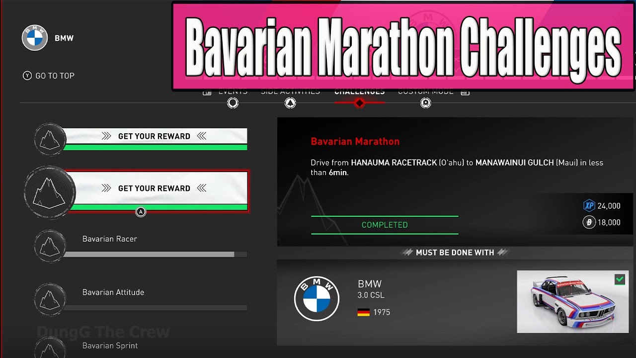 The Crew Motorfest Bavarian Marathon Challenges - Drive from Hanauma Racetrack to Manawainui Gulch