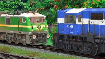 WAG9 to WDM3D TRAINS LOCO CHANGE | BUMPY RAILROAD | RAILWORKS | INDIAN TRAIN SIMULATOR GAMEPLAY