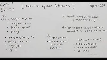 Class 7 -Question 6 Ex- 12.2-  Algebraic Expressions- Chapter 12 Maths Class 7- NCERT