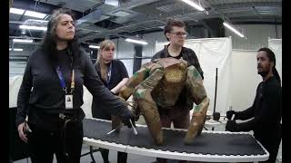 Rocky from Project Hail Mary behind the scenes, testing movement and acting
