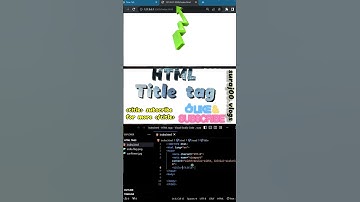 HTML Title tag #html #htmltags #htmlcss