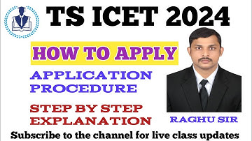 TS ICET 2024 application entry