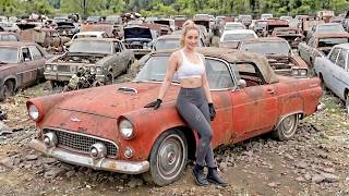 ASMR Car Restoration: 1955 Ford Thunderbird Convertible Rescued from California Desert Back to Glory