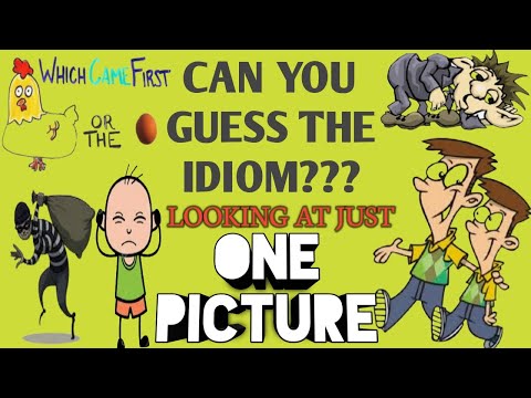 One picture English idiom quiz | Answers with meaning and example sentences provided