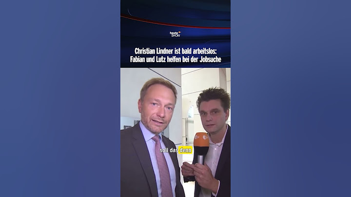 Christian Lindner ist bald arbeitslos: Tipps für die Jobsuche | heute-show #shorts