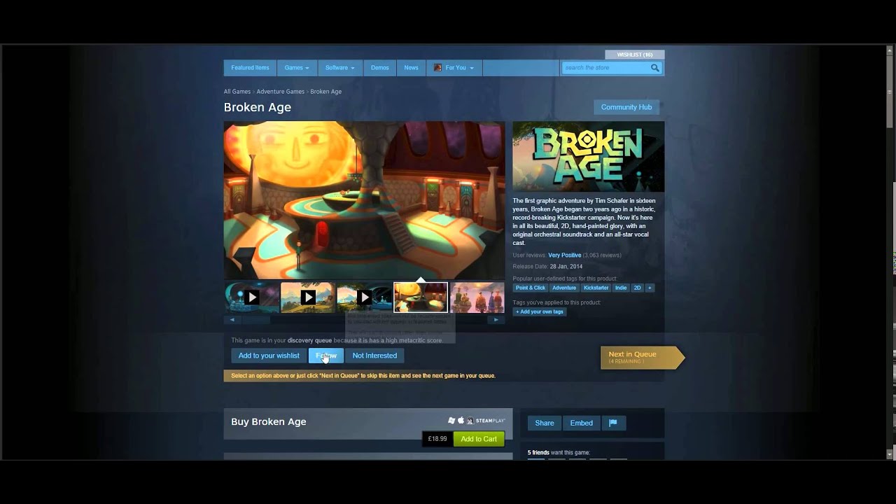 Going through my Steam Queue when... YouTube