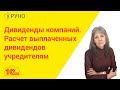 Дивиденды компаний. Расчет выплаченных дивидендов учредителям I Ботова Елена Витальевна. РУНО