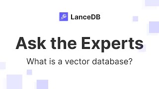 Ask the Experts: What is a Vector Database?