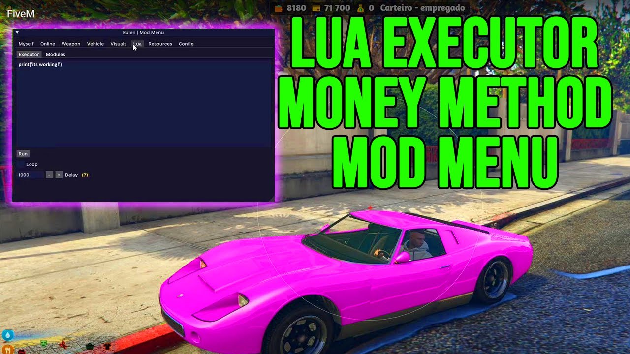 Fivem Cheat 👽 Lua Executor Working Money Farm Method On