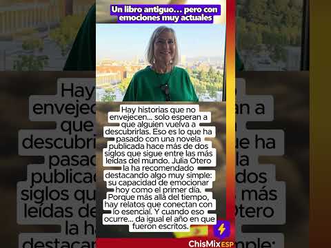 Julia Otero recomienda un libro que es un clásico de la literatura universal: «Habría que regalárselo a Donald Trump, seguro que no se lo ha leído»