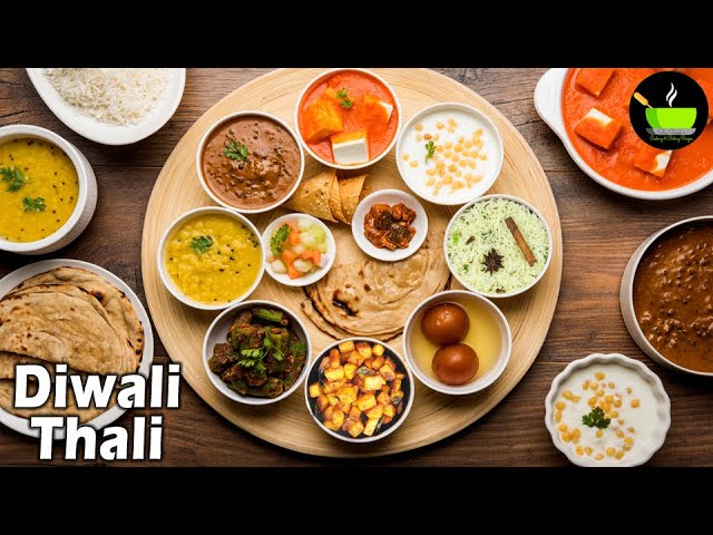 Vegetable Thali Recipe |  Diwali Special Thali Recipe | Indian Thali Recipe For Festival | Diwali | She Cooks