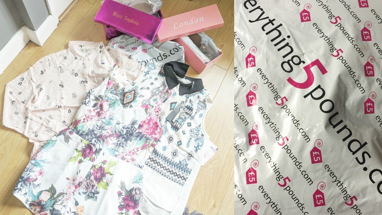 EVERYTHING5POUNDS.COM CLOTHING & SHOES HAUL MAY 2018 / £5 EACH !
