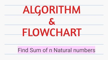 Algorithm to Find Sum of n Natural numbers | Algorithm | Flowchart |