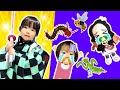 助けて!炭治郎!虫を捕まえてねずこと赤ちゃんをたすけて〜! 鬼滅の刃ごっこ 寸劇 1歳 4歳 姉妹