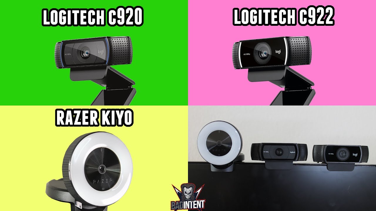 nakke Slagter Interaktion Logitech C920 vs Logitech C922 vs Razer Kiyo - YouTube