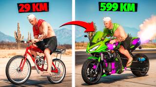 A CADA BATIDA MINHA MOTO FICA MAIS RAPIDA NO GTA 5!💥