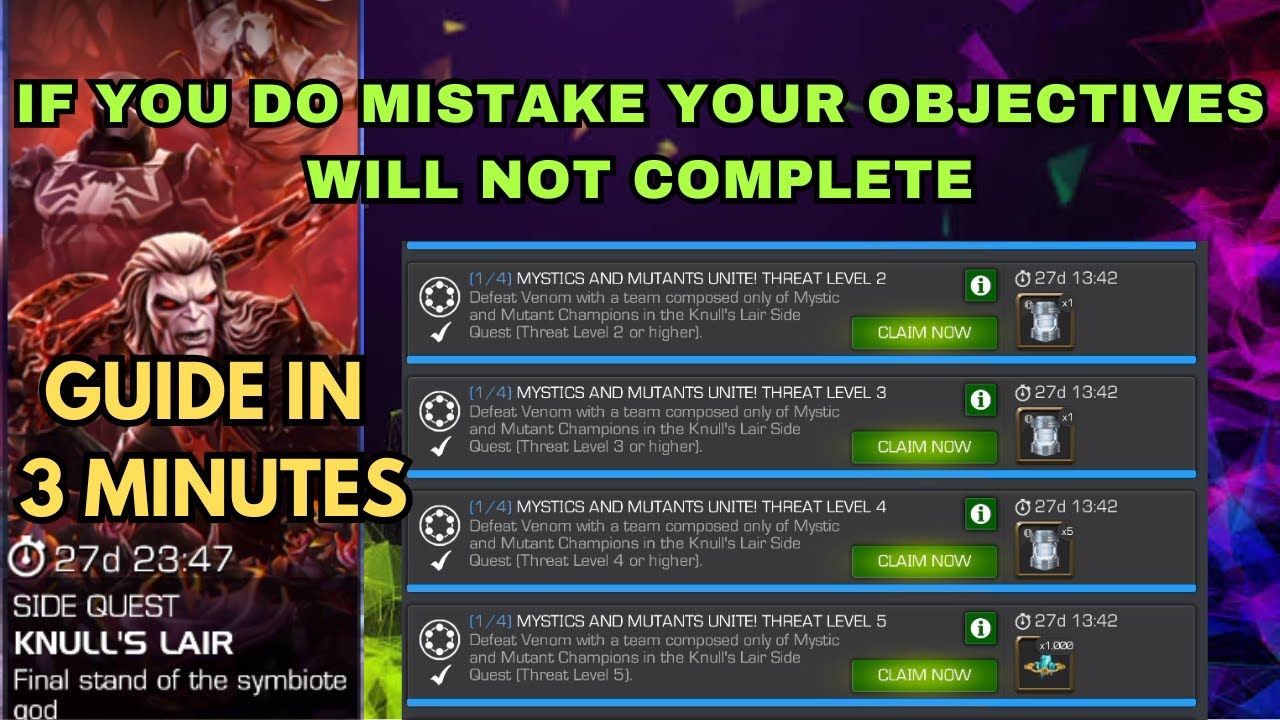 Do Not Make Mistake | Knull's Lair Side Quest Guide With Objectives ...