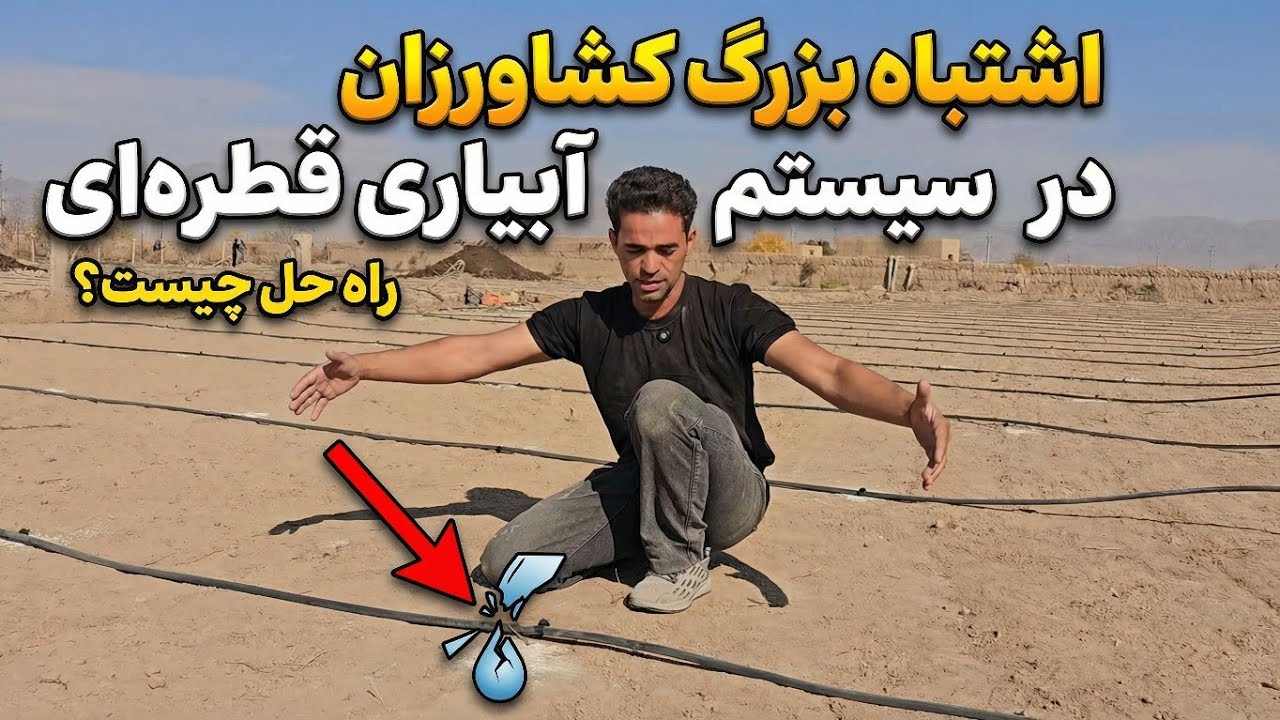 اشتباه بزرگ در اجرای سیستم آبیاری قطره‌ای 