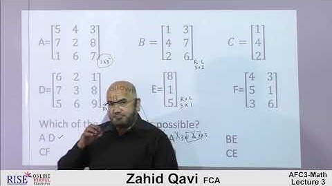 CA AFC 03 QM Maths by Sir Zahid Qavi Lecture # 03