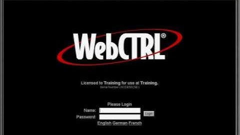 WebCTRL Field Tech Basic v.4 9 of 16 Starting and Viewing WebCTRL