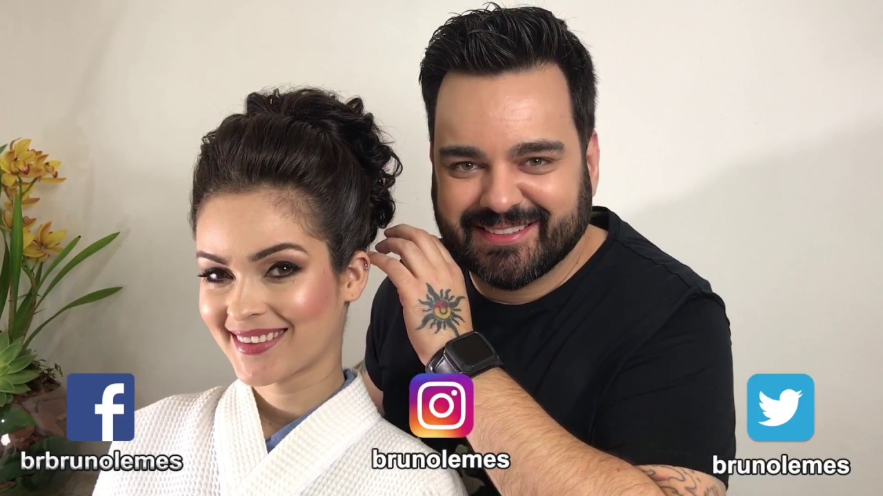 Tutorial de Penteado Coque de Noiva Romântica.