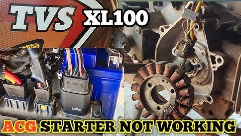 TVS XL 100 iTouch starting problem, ACG starter kam na karen to kaise check Karen