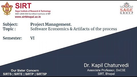 Software Economics & Artifacts of the process