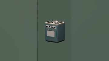 3D Cute Stove in Blender.#3d #blender #3danimation #stove #art #3dart