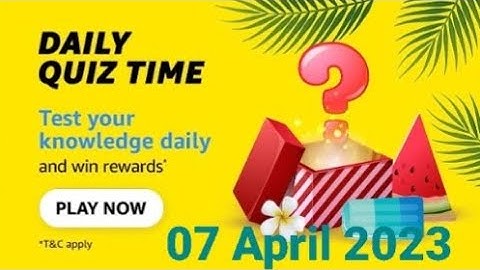 Amazon Daily Quiz Time | 07 April 2023 | ₹500 | | Today Answers | Amazon Pay Balance | Answers | Win