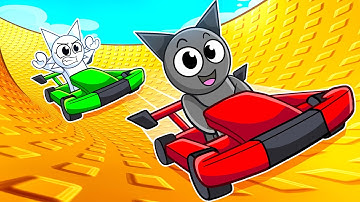 Reaching MAX SPEED in Roblox Ride a Cart Down a Slide...