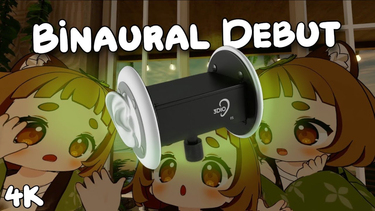 3DIO Binaural ASMR Debut (Inaudible Whispering, Mouth Sounds, Tapping, Eating, etc!) 4K『VRCHAT』