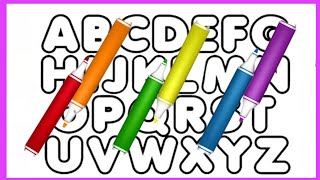 (Alphabets ) Learning and coloring 🌈 for preschool and Kindergarten | Easy Coloring for Kids