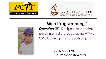 eShop Web Application Development 35 | 1st year | Semester 01 | Java Institute