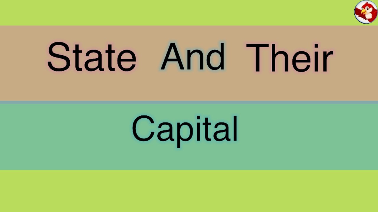 Learn States And Capitals | States And Capital In English | 28 State ...