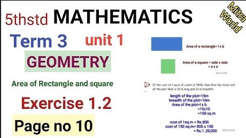 5th std |maths |term 3 |Unit 1| Geometry |Exercise 1.2 |page no 10