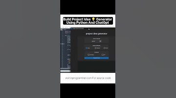 Build your own python application to generate idea using ChatGpt 1 #video #india #python #viral