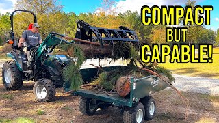 Can a 25hp Tractor From TRACTOR SUPPLY Grapple BIG LOGS | Summit TX25H