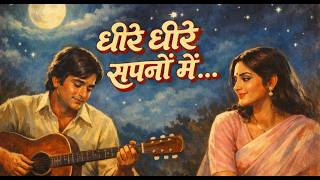 धीरे धीरे सपनों में | Vintage Bollywood Romantic Song | 1970s Style Love Song