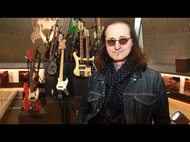 Iconic bassist Geddy Lee shows off Big Beautiful Basses at Studio Bell class=